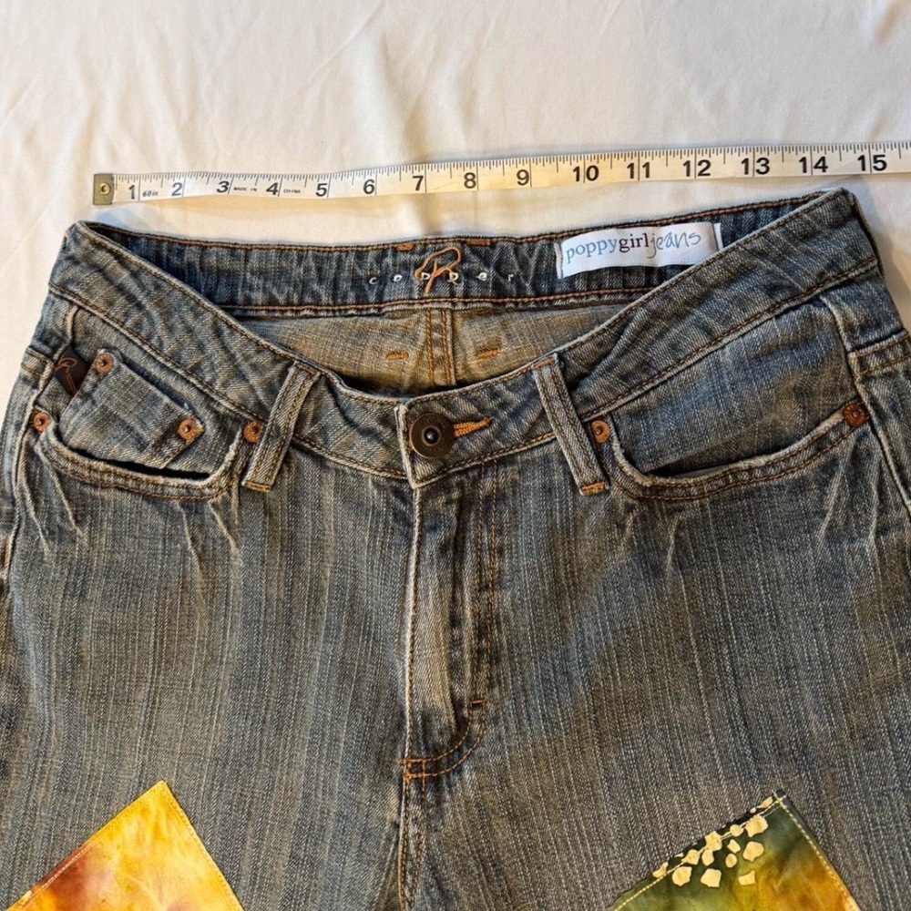 Artistic Patchwork Boot Cut Jeans - image 3